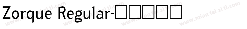 Zorque Regular字体转换